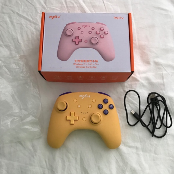 PXN 9607X Wireless Gaming Controller For Nintendo Switch PC IOS Yellow Purple - Picture 8 of 9
